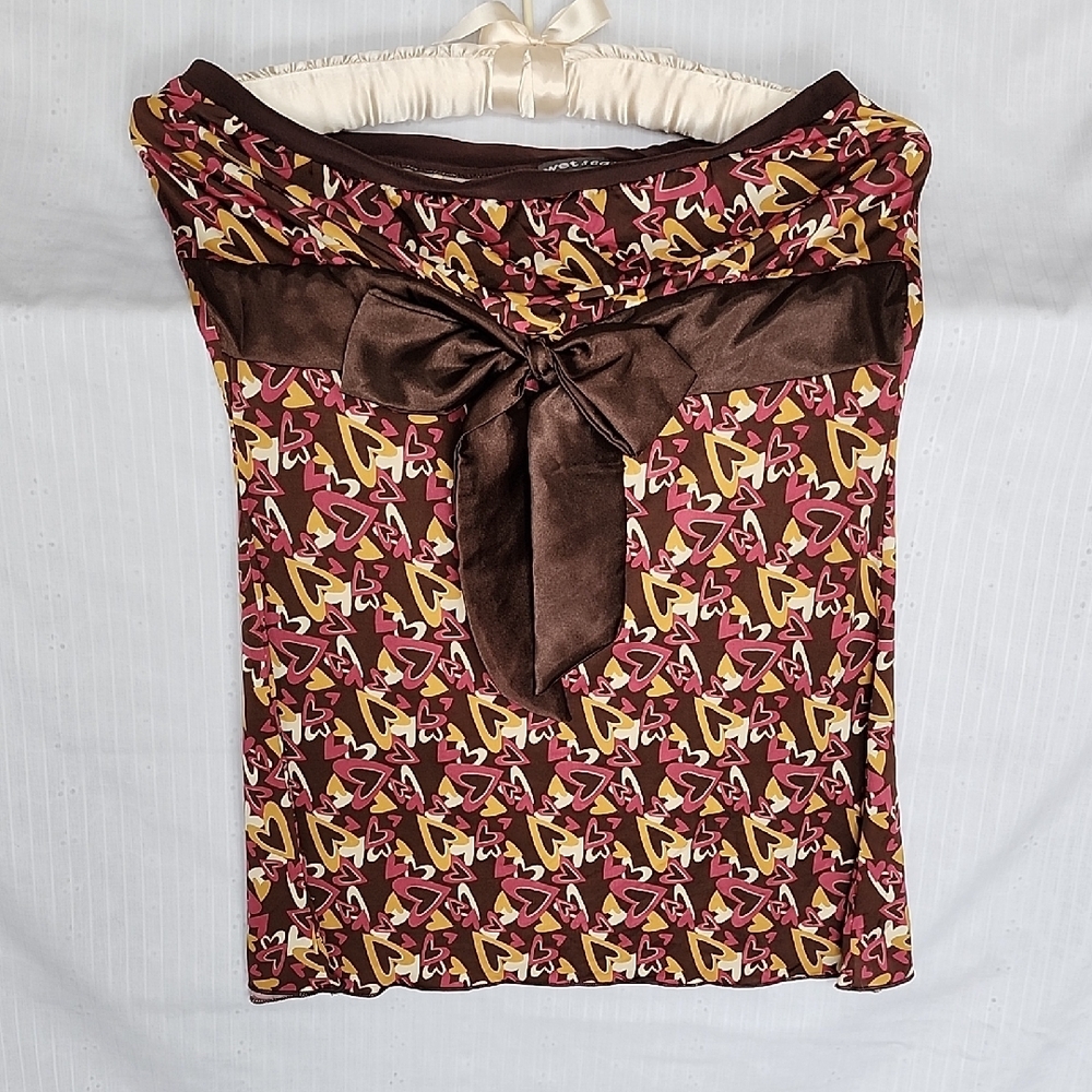 West seal Stylish Brown Patterned Women's or girl's Tube Top